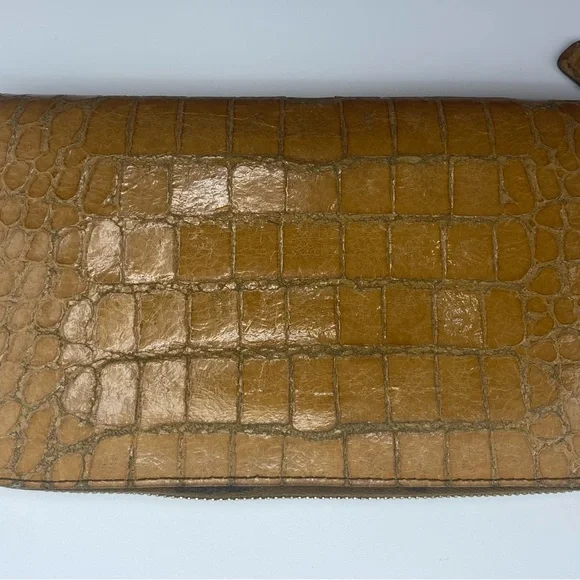 Miu Miu Croc-Embossed Leather Long Zippy Wallet - Picture 4 of 7